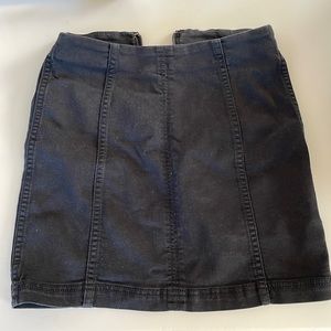 Free people black jean skirt